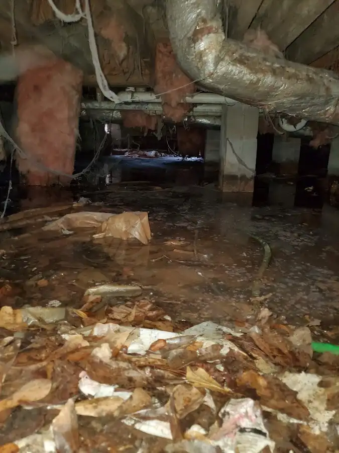 Crawl space flood assessment for Commercial Water Damage Restoration in Norcross