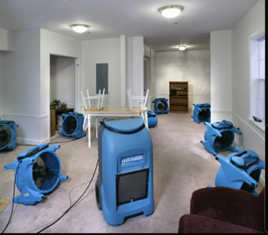 Air movers and dehumidifier setup for Water Extraction & Removal in Norcross
